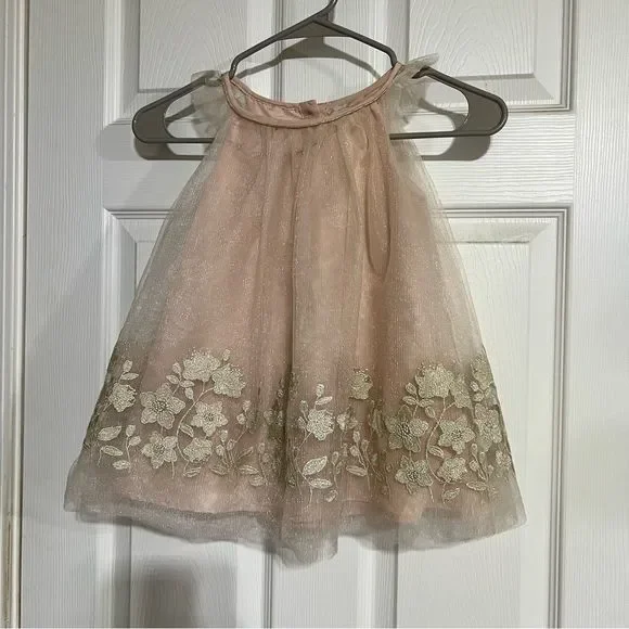 Catherine Malandrino Dresses | Catherine Malandrino Sparkle Blush Dress, Size 24 Months | Color: Pink | Size: 24mb